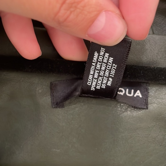 Aqua vegan leather biker jacket - Picture 4 of 5